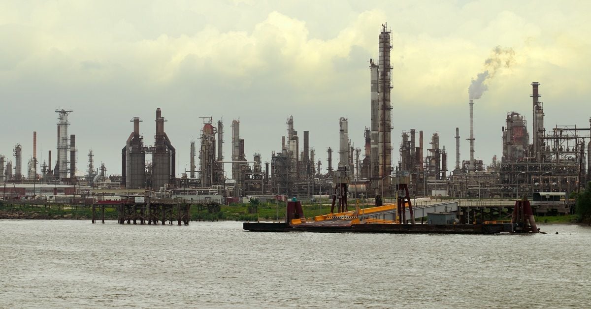 Petrochemical Plant in Cancer Alley Area of Louisiana