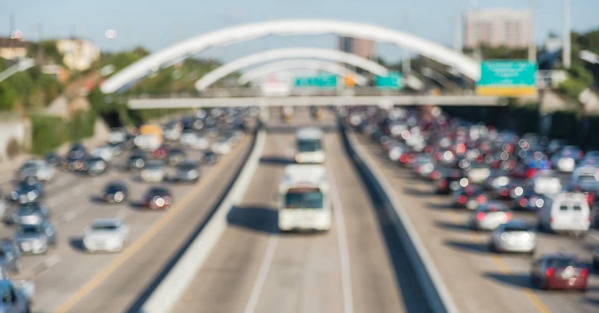 traffic on a highway in Houston, Texas