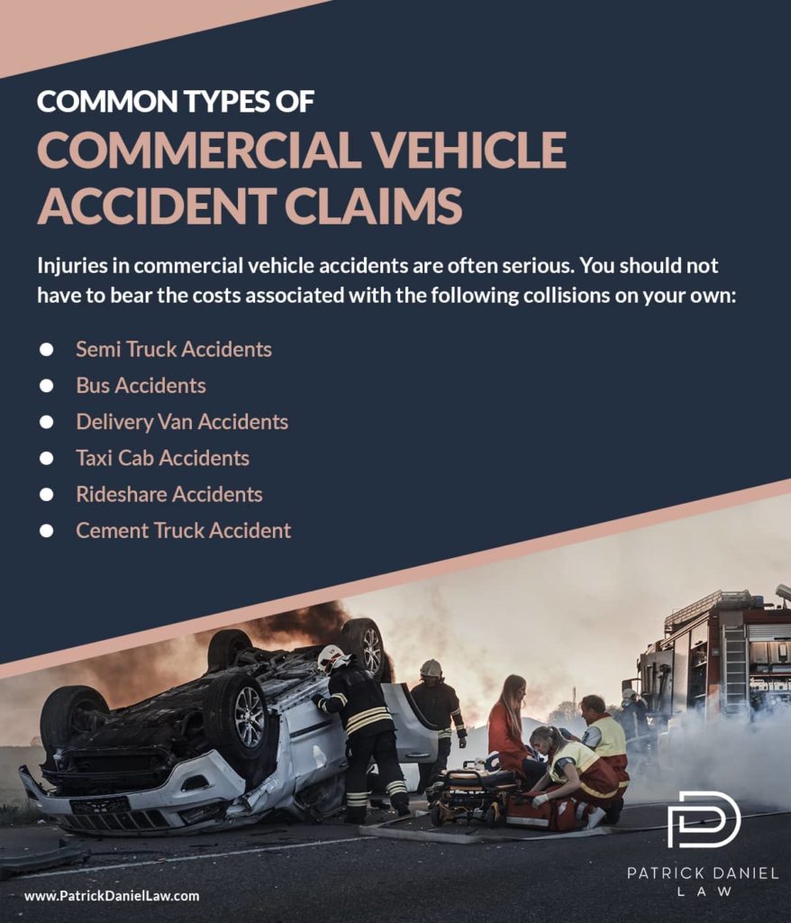 common types of commercial vehicle accident claims