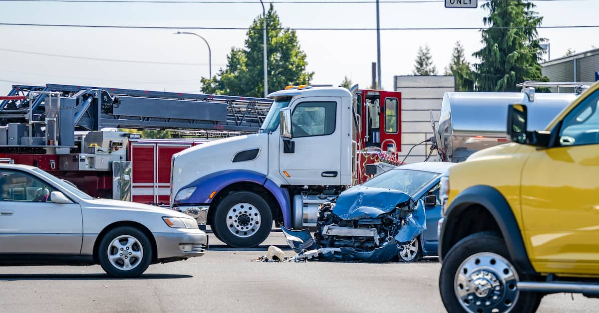 Cars and trucks after an accident. | Patrick Daniel Law